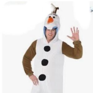 Disney Olaf Costume with White and Brown Colors
